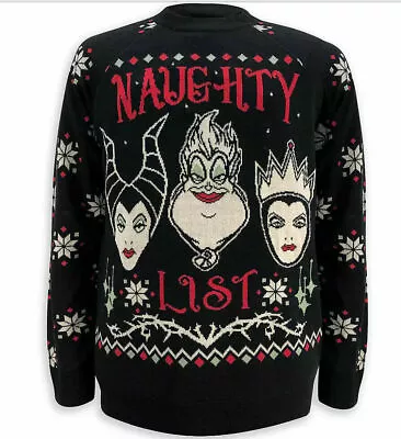 Buy NWT Disney Parks Villains Naughty List Light Up Christmas Ugly Sweater XL  • 120.64£
