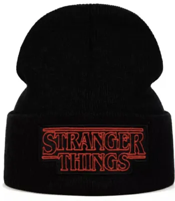 Buy Stranger Things Black Embroidered Beanie, Netflix. Uk 🇬🇧 Seller • 10.99£