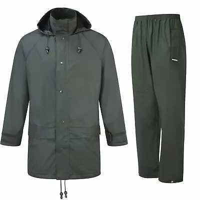 Buy Fort Flex Waterproof Work Jacket & Trousers Olive Green PU TRICOT Fabric (S-3XL) • 34.95£