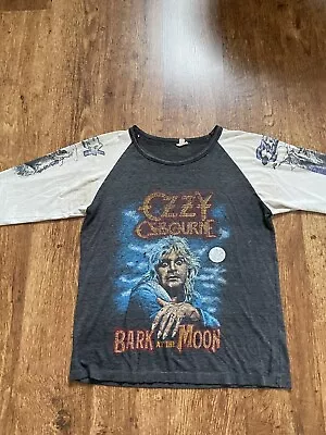 Buy 80’s Ozzy Osbourne Vintage Bark At The Moon Tshirt • 450£