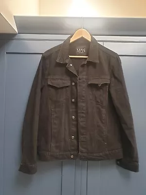Buy Mens Black Denim Jacket Size M • 6.99£