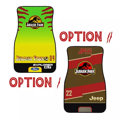 Buy Jurassic Park Jeep Staff Or Ford Explorer Tour Vehicle -  Pair Of Front Car Mats • 39.99£