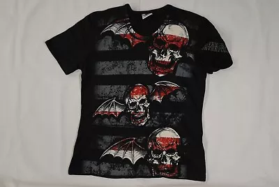 Buy Avenged Sevenfold Skull Wings Repeat Ladies Skinny T Shirt New Official Rare • 10.99£