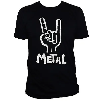 Buy Heavy Metal Sign Of Horns T Shirt Unusual Funny Metallica Black Sabbath Unisex • 13.05£