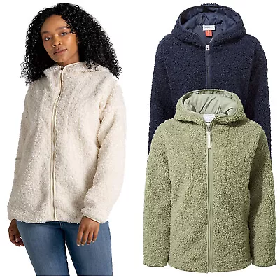 Buy Craghoppers Ladies Orlena Hooded Fleece Full Zip Fully Lined Jacket Coat • 49.95£