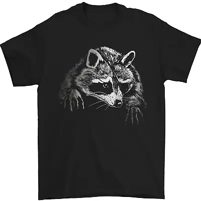 Buy A Raccoon With An Eyepatch Mens T-Shirt 100% Cotton • 8.49£