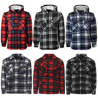 Buy Mens Padded Shirt Fur Lined Lumberjack Flannel Work Jacket Warm Thick Casual Top • 19.99£