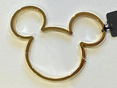 Buy New Disney Couture Kingdom Mickey Mouse Head 14kt Gold Plated Bangle Bnib • 59.98£