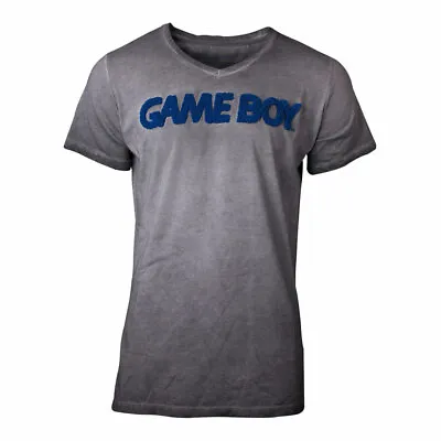 Buy Nintendo Gameboy 3D Logo Acid Washed T Shirt Mens • 8.20£