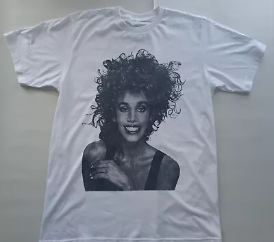 Buy Whitney Houston NEW T Shirt Large Photo Black & White 100% Cotton Unisex White • 10.99£