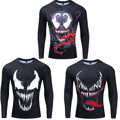 Buy Cosplay Venom 2 Carnage T-Shirts Superhero Spiderman 3D Sports T-Shirts • 13.20£