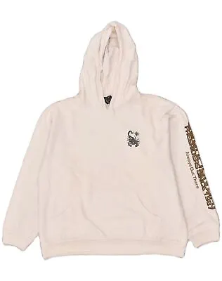 Buy SCORPION BAY Mens Graphic Hoodie Jumper XL Off White Cotton AE15 • 17.23£