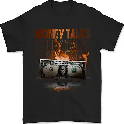 Buy Money Talks Burning Cash Hustle Skull Mens T-Shirt 100% Cotton • 10.49£