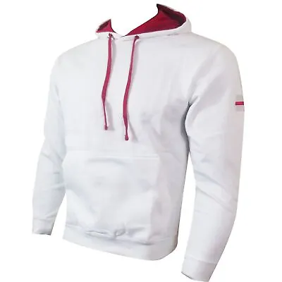 Buy Unisex White England Embroidered St Georges Cross Euros Supporter Hoodie • 7.95£