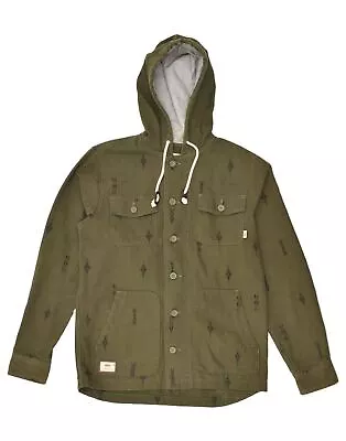 Buy VANS Mens Hooded Utility Jacket UK 36 Small Khaki Cotton AU01 • 26.30£