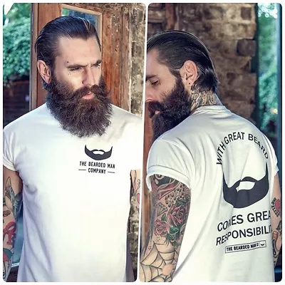 Buy The Bearded Man Company With Great Beard T Shirt Gift Edgy Mens S M L XL • 24.99£
