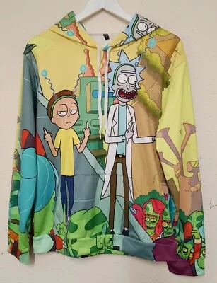 Buy Unisex LEINING Rick And Morty 3D Printed Hoodie, Multicoloured Size Large W26 • 6.99£