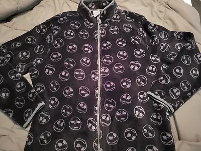 Buy Disney Nightmare Before Christmas Jack Skellington Fleece Zip Up Jacket Size XL • 14.20£