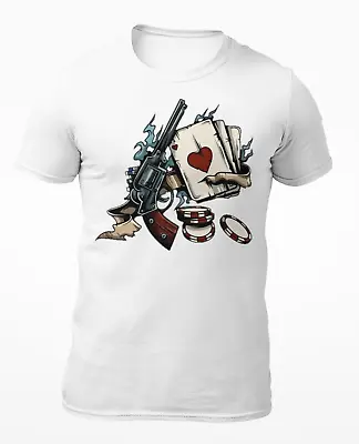 Buy Ace Of Hearts With Casino Chips - Men's T-Shirt - Women's T-Shirt • 10.97£