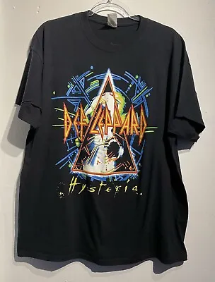 Buy Def Leppard Hysteria Tour T-Shirt 2018 Front Back Print Size XL Rock Band Tour • 30£