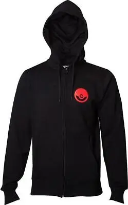 Buy Pokemon Official Black Hoody With Red Pokeball Free UK P&P • 14.99£