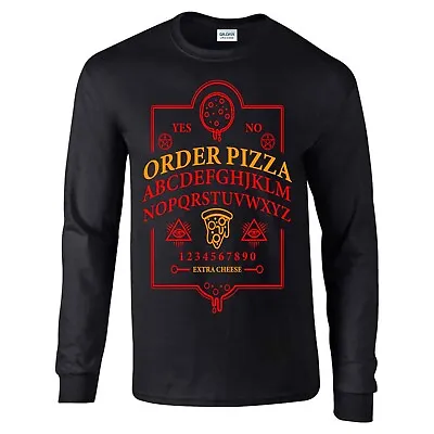Buy Ouija Pizza Order, Long Sleeve T-shirt, Spirit Board, Food, Cheese Witchcraft • 24.95£