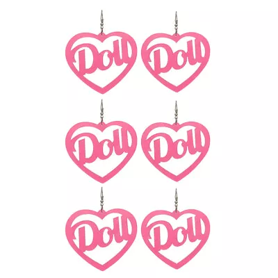 Buy  3 Pairs Earrings For Women Heart Alt Drop Letter Pendant Miss Jewelry • 5.99£