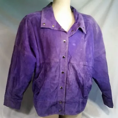 Buy  Chance Encounters Purple Coat Womens Large Leather Pig Skin Suede Joker Cosplay • 19.28£