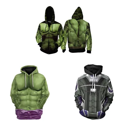Buy Avengers Hulk 3D Hoodies Cosplay Superhero Robert Bruce Banner Sweatshirt Jacket • 19.20£