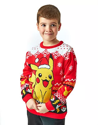 Buy Pokemon Red Christmas Jumper (Unisex Kids) • 25.95£