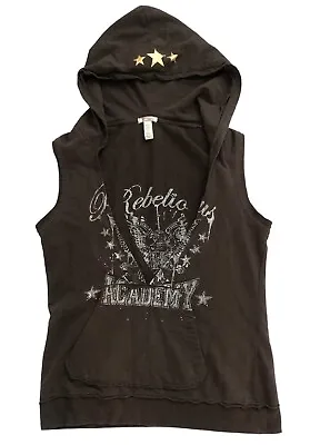 Buy Ambiance Apparel Sleeveless Hoodie Pullover Academy Graphics Brown Sz Large VTG • 18.87£