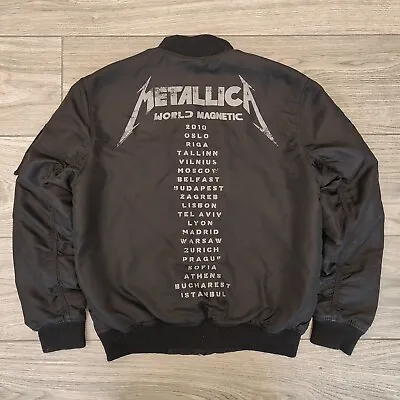 Buy Metallica H&M World Magnetic 2010 Tour Bomber Jacket Size M Medium Black  • 89.99£