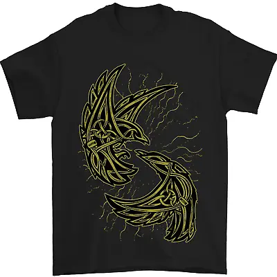 Buy The Viking Raven Symbol Odin Ragnar Tribal Mens T-Shirt 100% Cotton • 7.99£