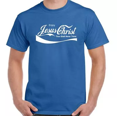 Buy Jesus T-Shirt Christian Christianity Mens Funny Religious God Bible Enjoy Top  • 13.94£