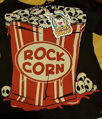 Buy Cupcake Cult Goth T-shirt 'Rock Corn' Cotton Top  • 11£
