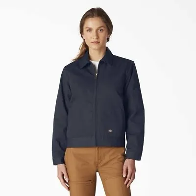 Buy Dickies Womens Insulated Eisenhower Front-Zip Jacket, Small, Navy, NWT • 49.33£
