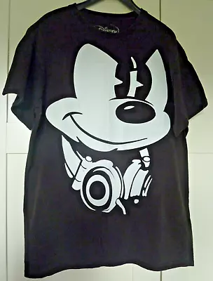 Buy Disney Mickey Mouse Headphones Adult Unisex T-Shirt, Black, Size Medium, Unisex • 4£
