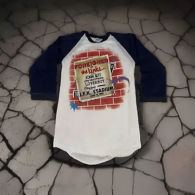 Buy Vintage VTG Foreigner Kinks Joan Jett Huey Lewis 1982 Tour Concert T Shirt SZ S • 66.31£
