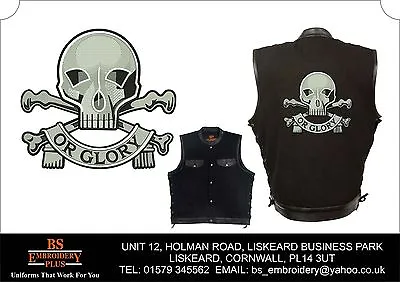 Buy 17th/21st Lancers Embroidered Black Denim And Leather Sleeveless Vest  • 125£