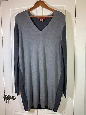 Buy LK Bennett Dress Tunic Womens XL Wool Gray Lagenlook Minimalist Capsule Wardrobe • 22.50£