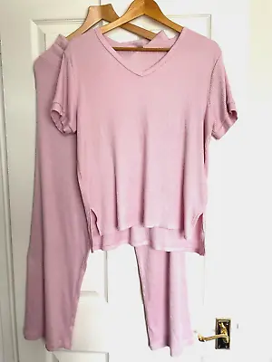 Buy 32 Degrees Cool Soft And Comfy Ribbed Loungewear 2-piece Set Size L Pink • 0.99£
