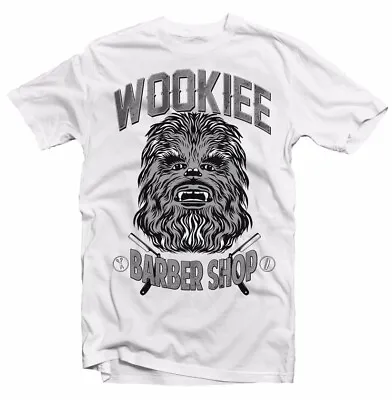 Buy STAR WARS Inspired Wookie Rebel Barber Shop Chewie Funny White T-shirt 9339 • 13.95£