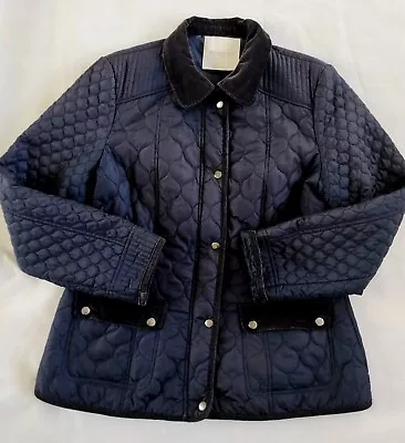 Buy Monsoon Quilted Jacket Lightweight Country Style Pockets Corduroy Trim UK 12/14  • 14.99£