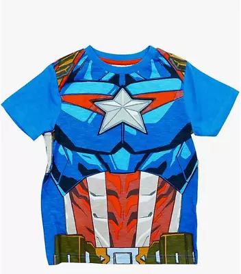 Buy Children's Captain America T-shirt Marvel Avengers Comic Hero • 6.99£