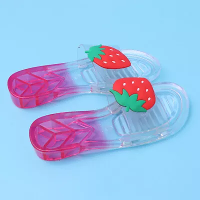 Buy  Summer Beach Strawberry Slipper Plastic Trandparent Non-skid Cool Slipper For • 13.98£