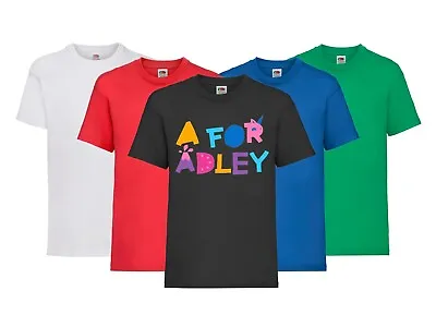 Buy A For Adley Kids Girls T Shirt Top Tee Fun Youtuber Inspired Merch Gamer Gifts • 6.99£