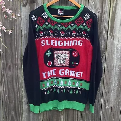 Buy Sleighing The Game- For Your Gamer Lg Sleeve Christmas Sweater, Size XL Woman’s • 27.86£