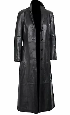 Buy Mens Gothic Style Steampunk Casual Full Length Winter Outerwear Trench Coat • 139.99£