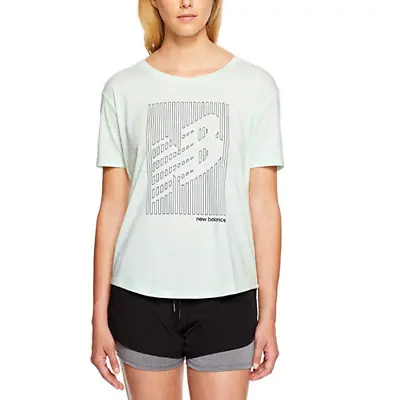 Buy New Balance Heather Tech Water Vapour Green T Shirt Logo Size S RRP £28 • 7.99£