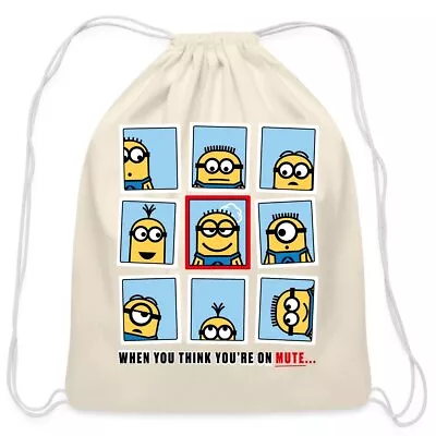 Buy Minions Merch Home Office Fun Officially Licensed Cotton Drawstring Bag • 19.94£